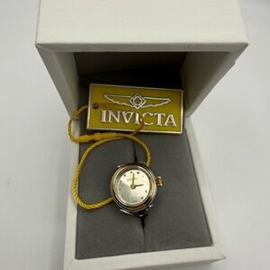 Invicta Silver and Golf Tone Ring Watch